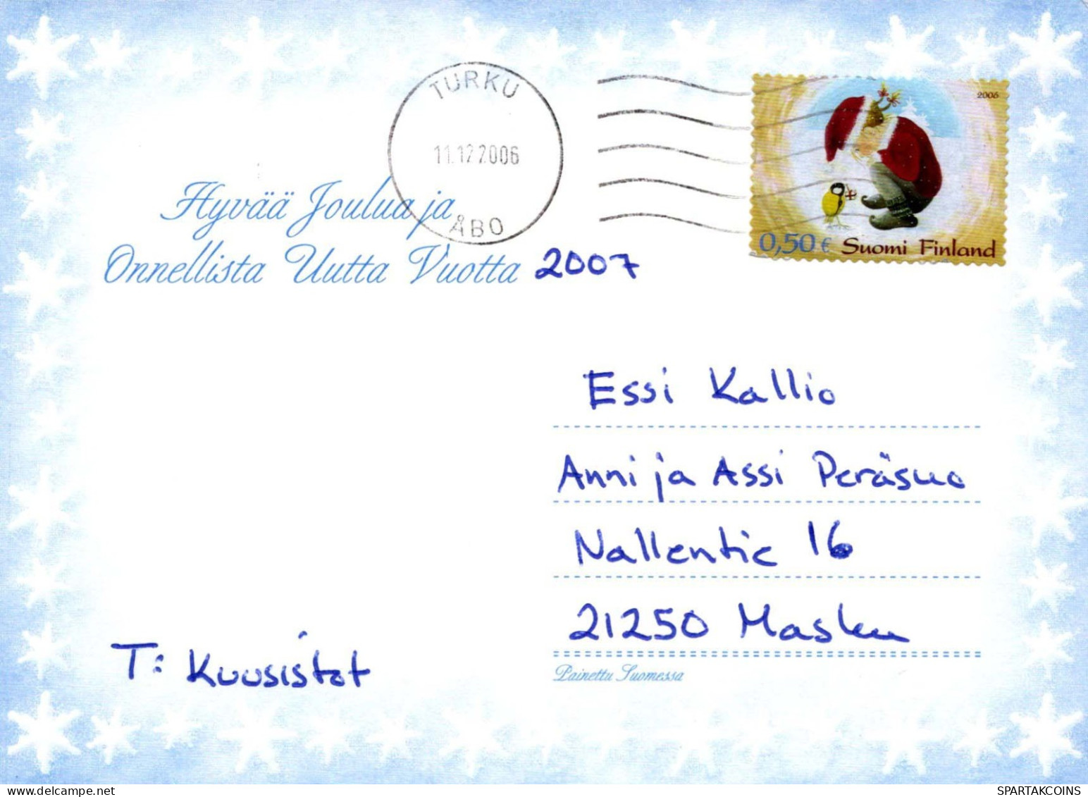 ÁNGEL Feliz Año Navidad Vintage Tarjeta Postal CPSM #PAS752.ES - Engel