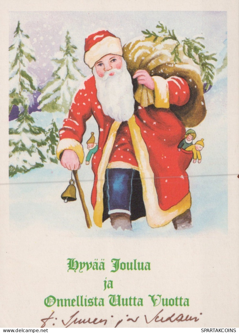 PAPÁ NOEL NAVIDAD Fiesta Vintage Tarjeta Postal CPSM #PAK827.ES - Santa Claus