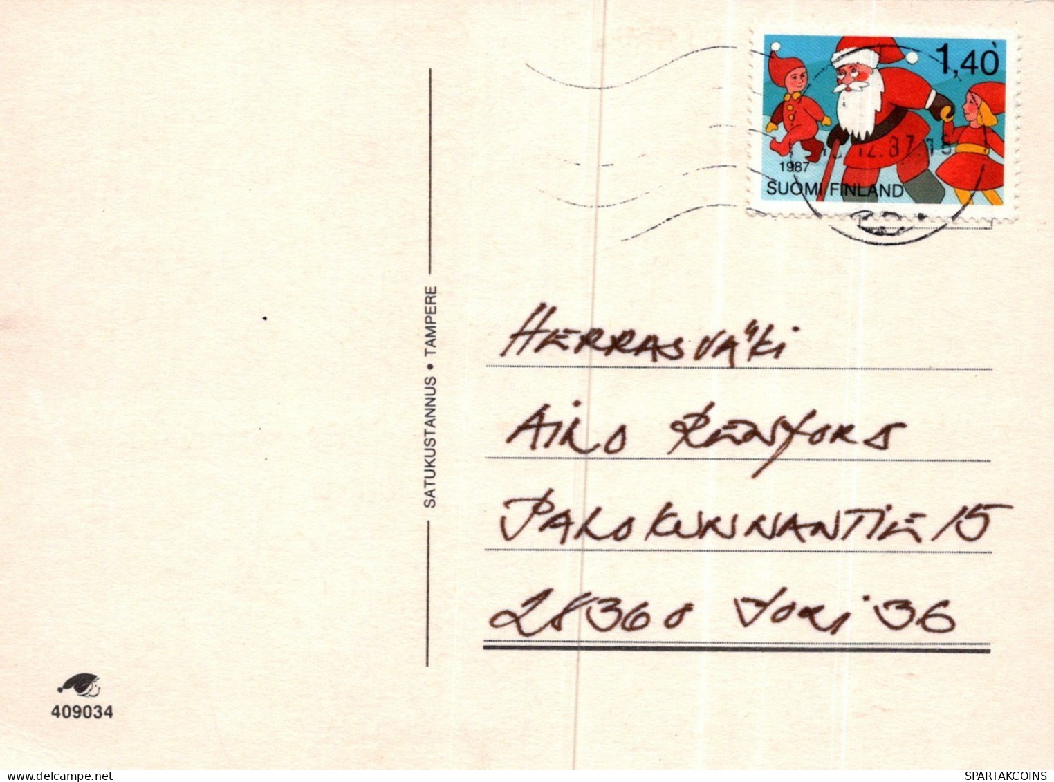 PAPÁ NOEL NAVIDAD Fiesta Vintage Tarjeta Postal CPSM #PAK827.ES - Santa Claus