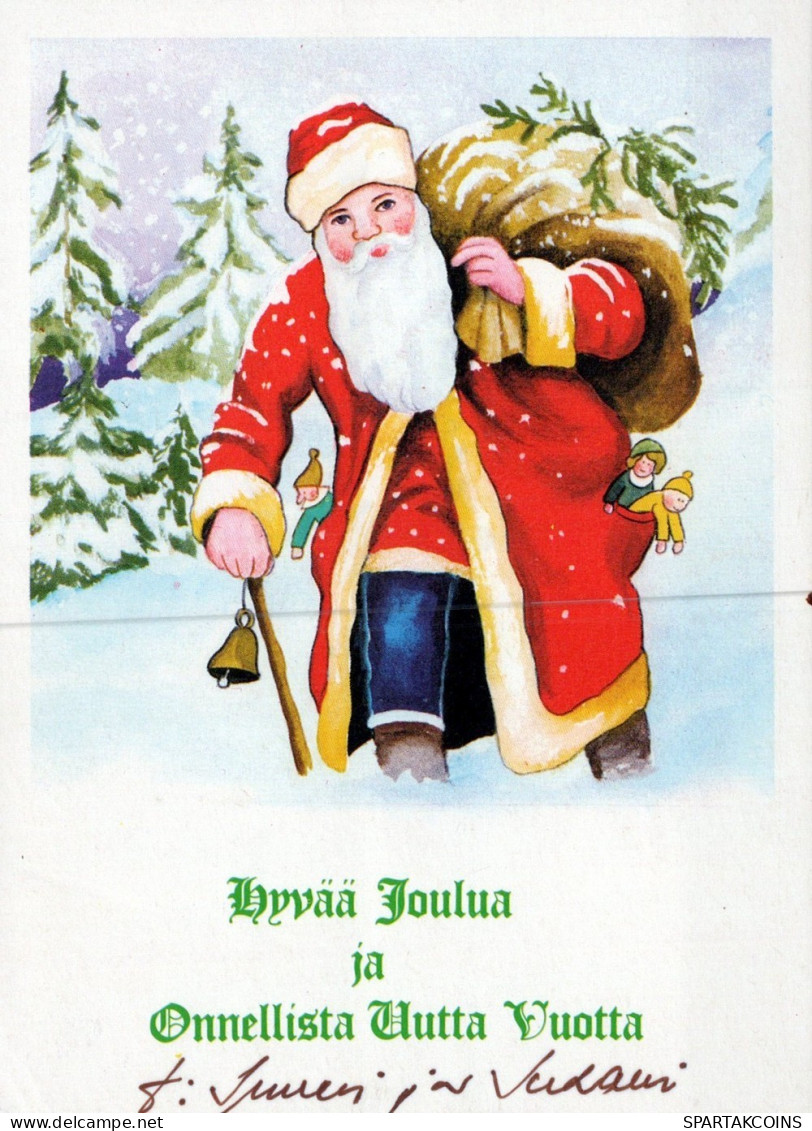 PAPÁ NOEL NAVIDAD Fiesta Vintage Tarjeta Postal CPSM #PAK827.ES - Santa Claus