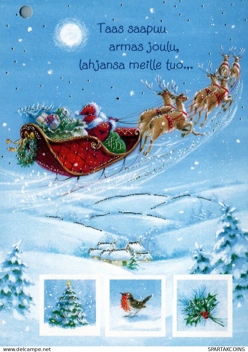 PAPÁ NOEL NAVIDAD Fiesta Vintage Tarjeta Postal CPSM #PAJ928.ES - Kerstman