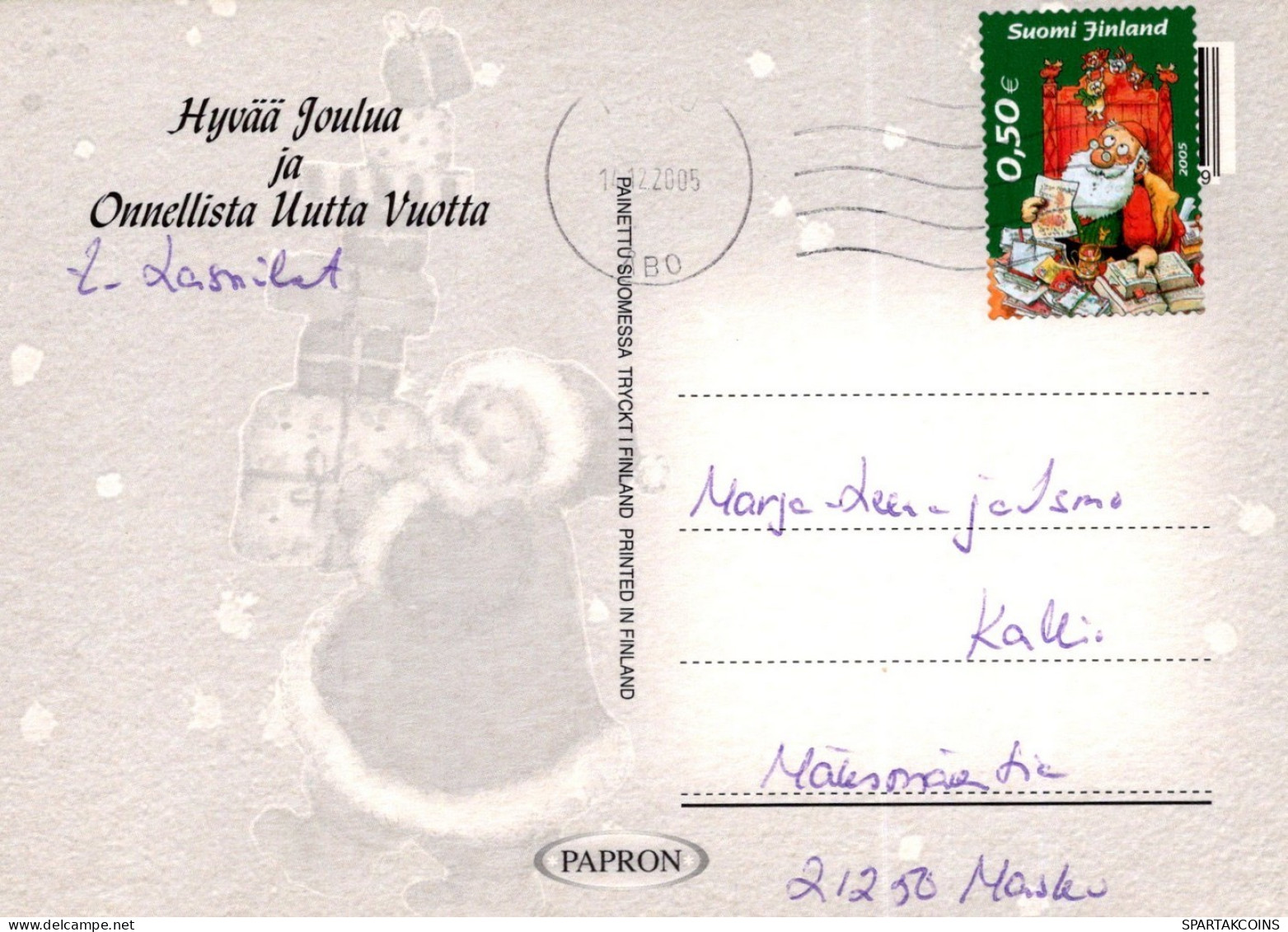 PAPÁ NOEL NAVIDAD Fiesta Vintage Tarjeta Postal CPSM #PAJ790.ES - Santa Claus