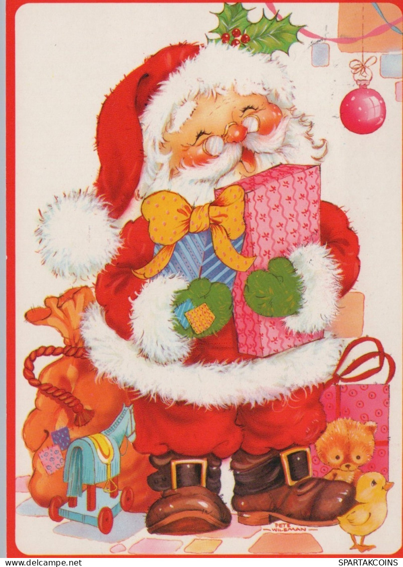 PAPÁ NOEL NAVIDAD Fiesta Vintage Tarjeta Postal CPSM #PAJ515.ES - Santa Claus