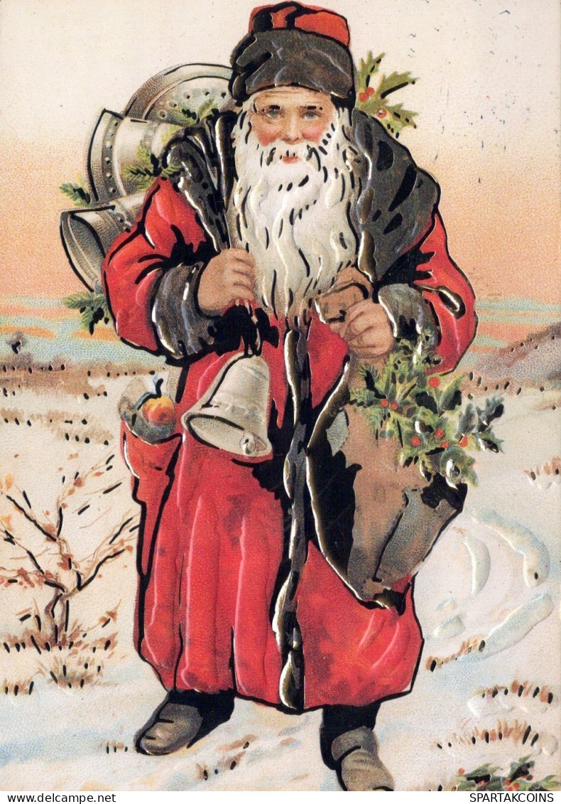 PAPÁ NOEL NAVIDAD Fiesta Vintage Tarjeta Postal CPSM #PAJ651.ES - Kerstman