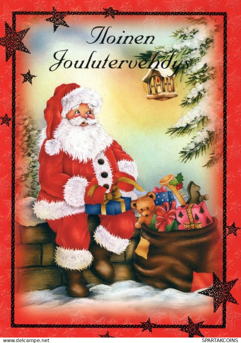 PAPÁ NOEL NAVIDAD Fiesta Vintage Tarjeta Postal CPSM #PAJ720.ES - Santa Claus