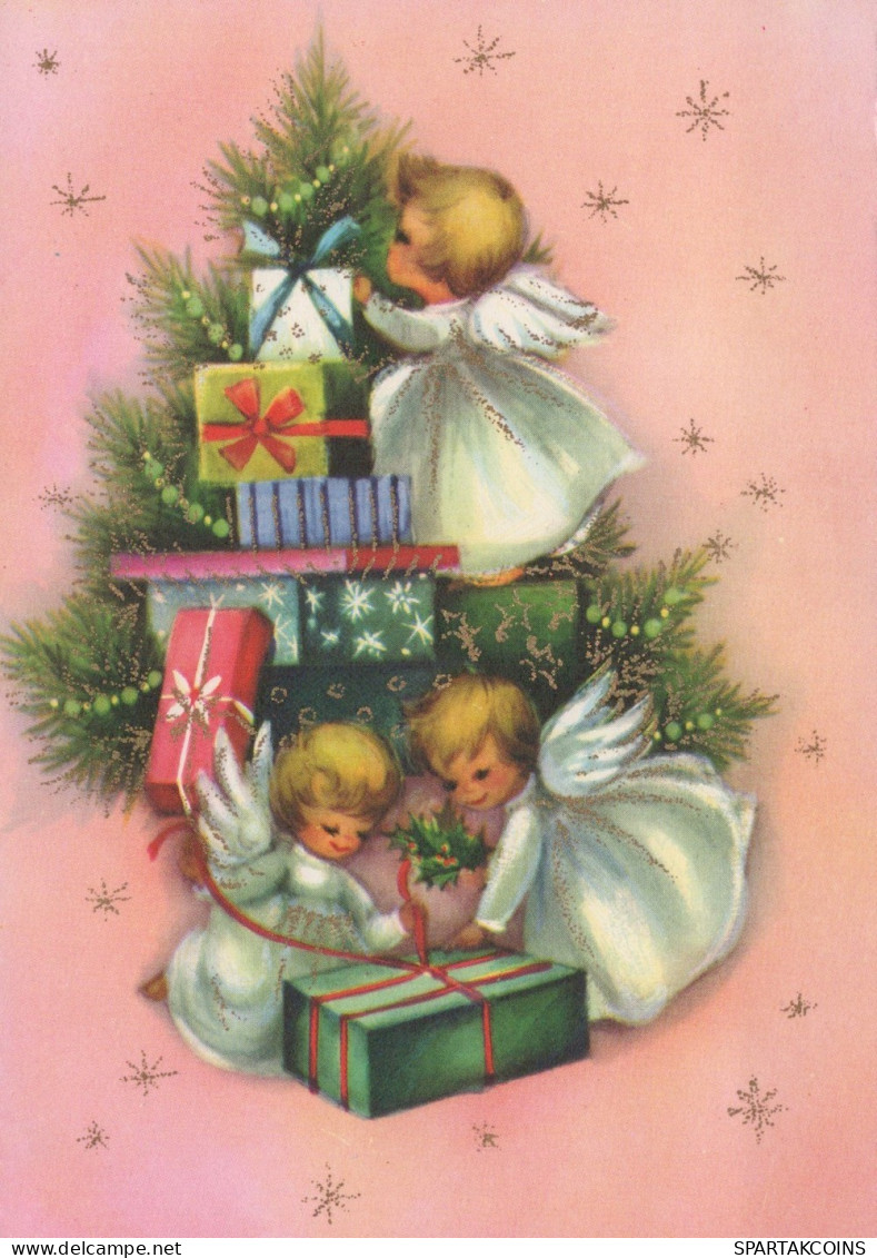 ÁNGEL NAVIDAD Vintage Tarjeta Postal CPSM #PAG930.ES - Anges