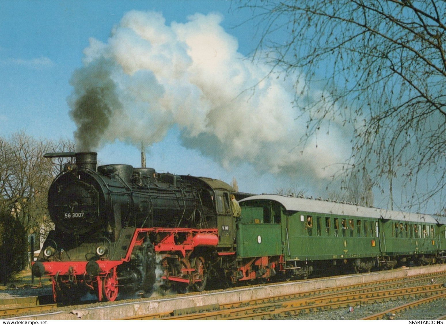 TREN TRANSPORTE Ferroviario Vintage Tarjeta Postal CPSM #PAA994.ES - Treni