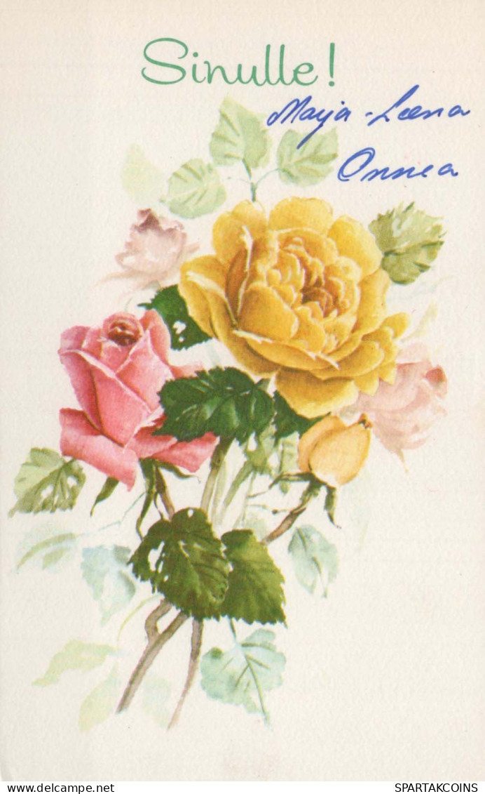 FLOWERS Vintage Ansichtskarte Postkarte CPA #PKE547.DE - Flores