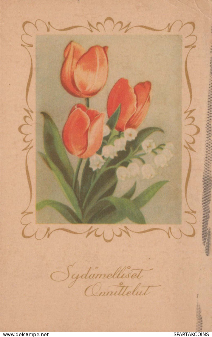 FLOWERS Vintage Ansichtskarte Postkarte CPA #PKE729.DE - Flowers