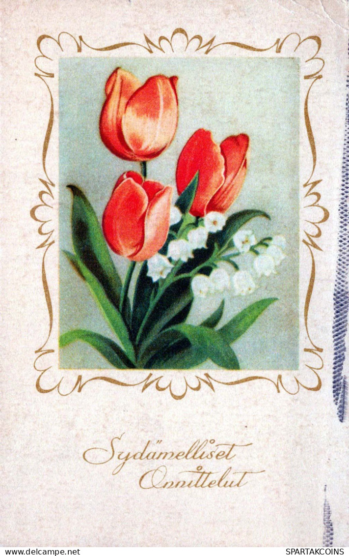 FLOWERS Vintage Ansichtskarte Postkarte CPA #PKE729.DE - Flowers