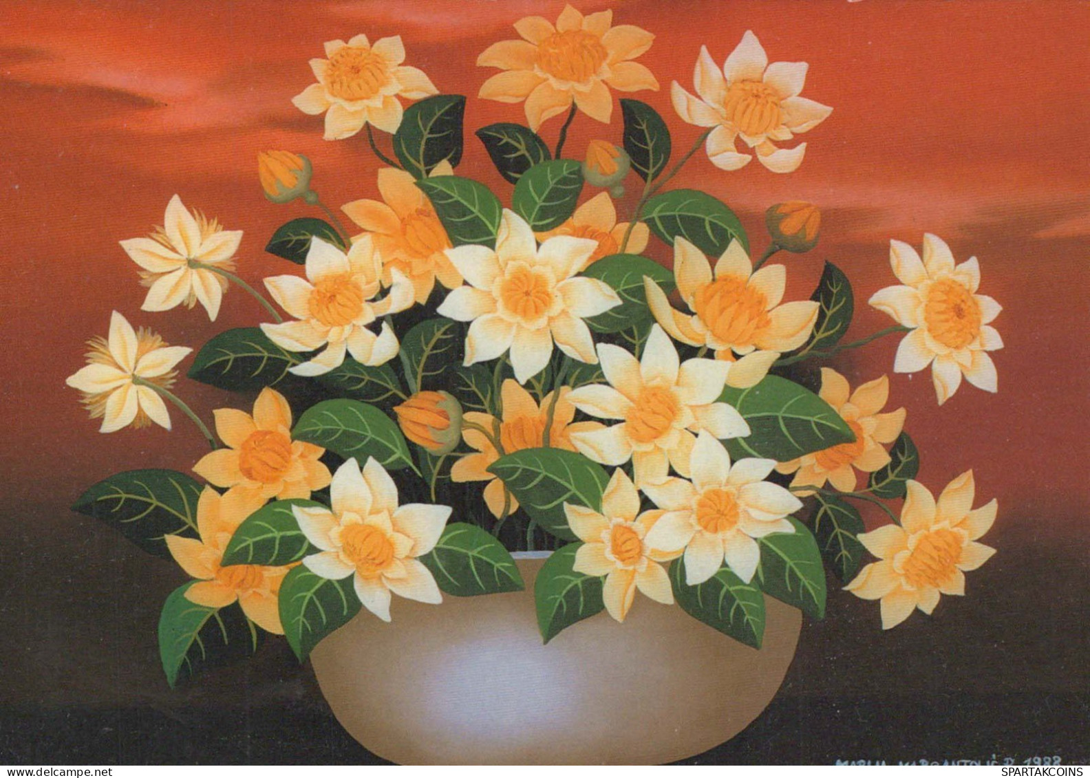 FLOWERS Vintage Ansichtskarte Postkarte CPSM #PBZ373.DE - Flores