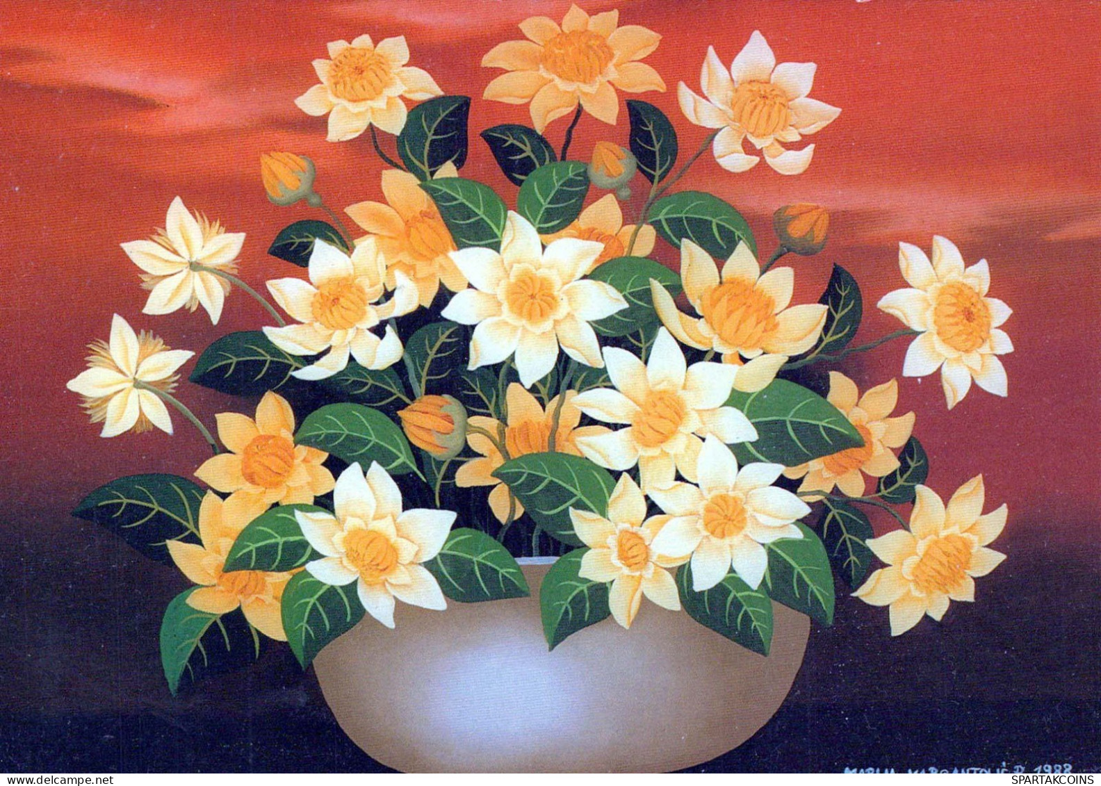 FLOWERS Vintage Ansichtskarte Postkarte CPSM #PBZ373.DE - Bloemen