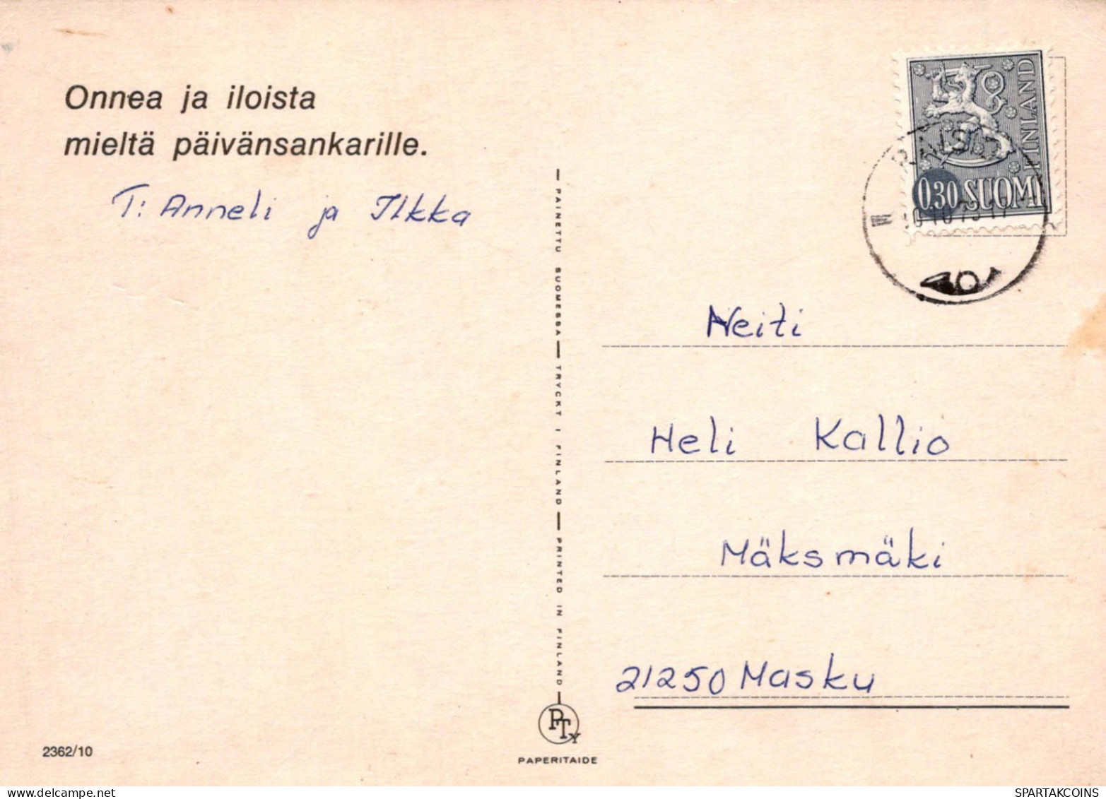 ALLES GUTE ZUM GEBURTSTAG 5 Jährige MÄDCHEN KINDER Vintage Postal CPSM #PBT916.DE - Geburtstag