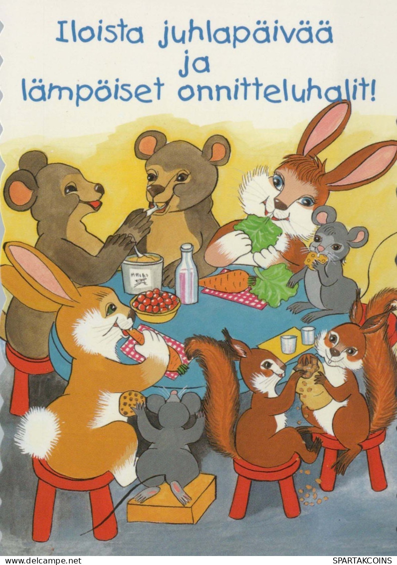 KANINCHEN Tier Vintage Ansichtskarte Postkarte CPSM #PBR147.DE - Andere & Zonder Classificatie