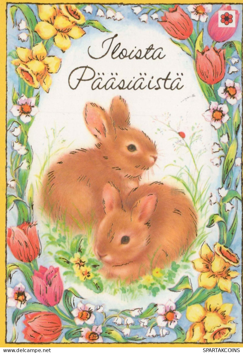 OSTERN KANINCHEN Vintage Ansichtskarte Postkarte CPSM #PBO534.DE - Easter