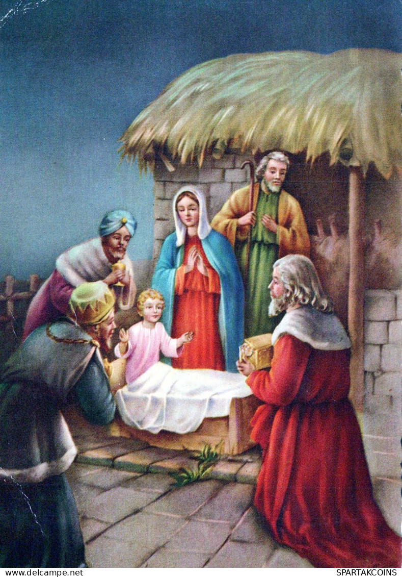 Jungfrau Maria Madonna Jesuskind Weihnachten Religion Vintage Ansichtskarte Postkarte CPSM #PBB825.DE - Jungfräuliche Marie Und Madona