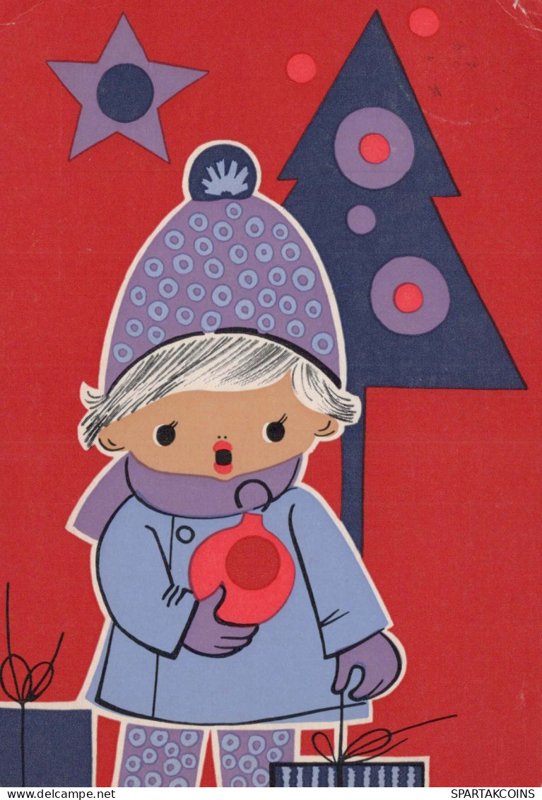 Neujahr Weihnachten KINDER Vintage Ansichtskarte Postkarte CPSM #PAW794.DE - Neujahr