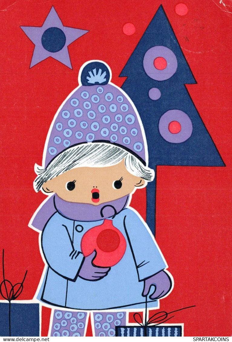 Neujahr Weihnachten KINDER Vintage Ansichtskarte Postkarte CPSM #PAW794.DE - Neujahr