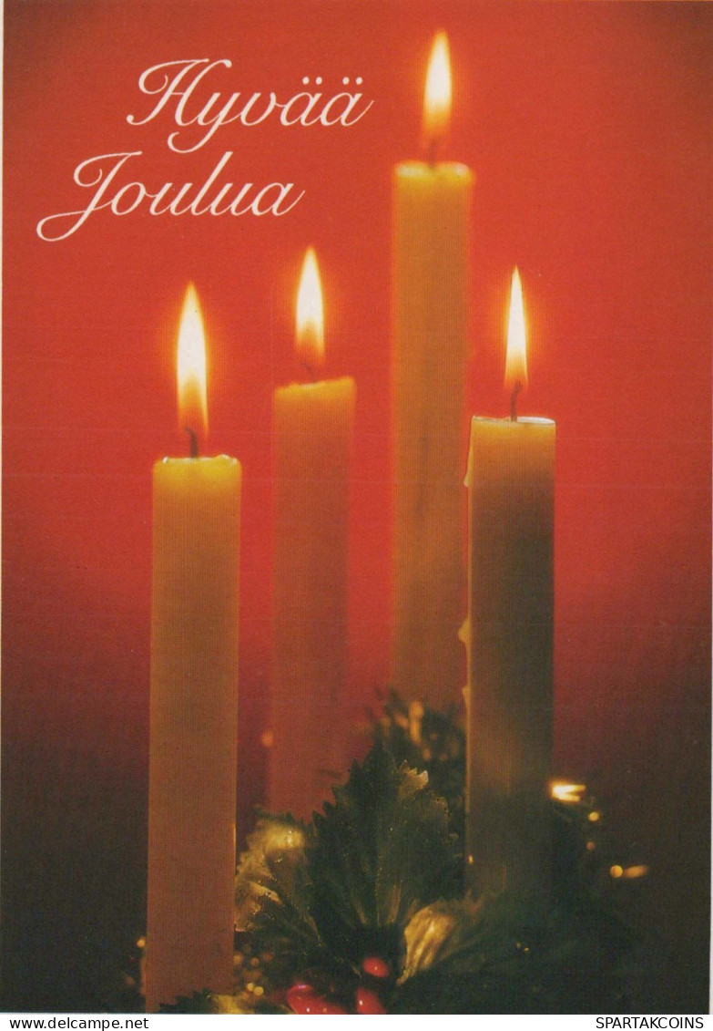 Neujahr Weihnachten KERZE Vintage Ansichtskarte Postkarte CPSM #PAV926.DE - Neujahr