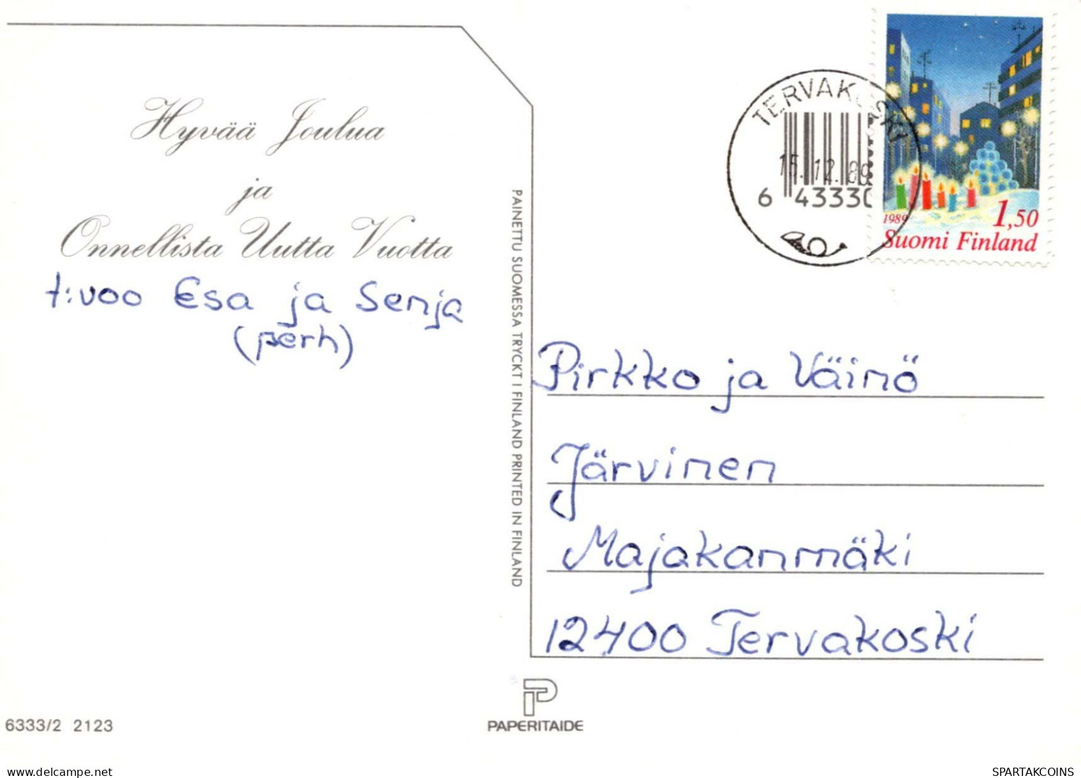 Neujahr Weihnachten KERZE Vintage Ansichtskarte Postkarte CPSM #PAV866.DE - Neujahr