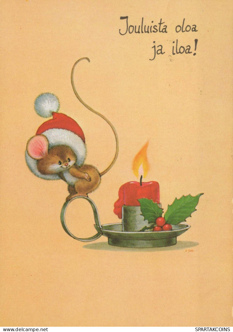 Neujahr Weihnachten MAUS Vintage Ansichtskarte Postkarte CPSM #PAU927.DE - Neujahr