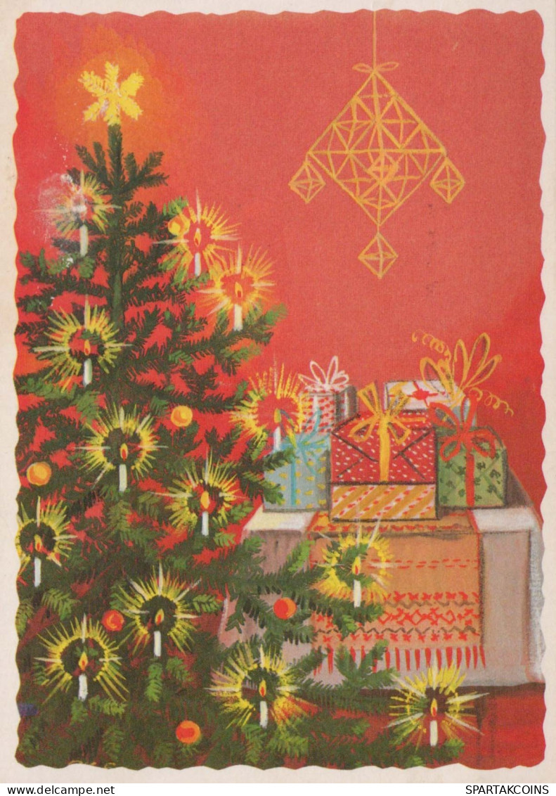 Neujahr Weihnachten KERZE Vintage Ansichtskarte Postkarte CPSM #PAV194.DE - Neujahr