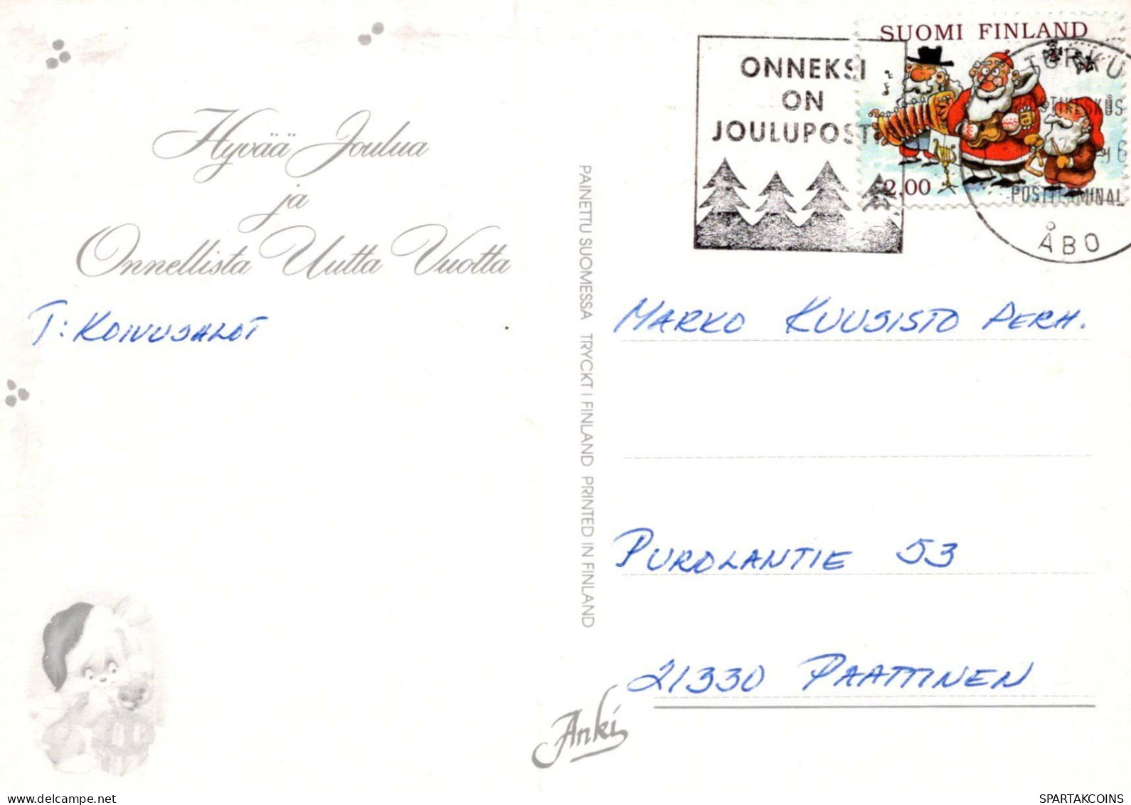 Neujahr Weihnachten TEDDYBÄR Vintage Ansichtskarte Postkarte CPSM #PAU861.DE - Neujahr