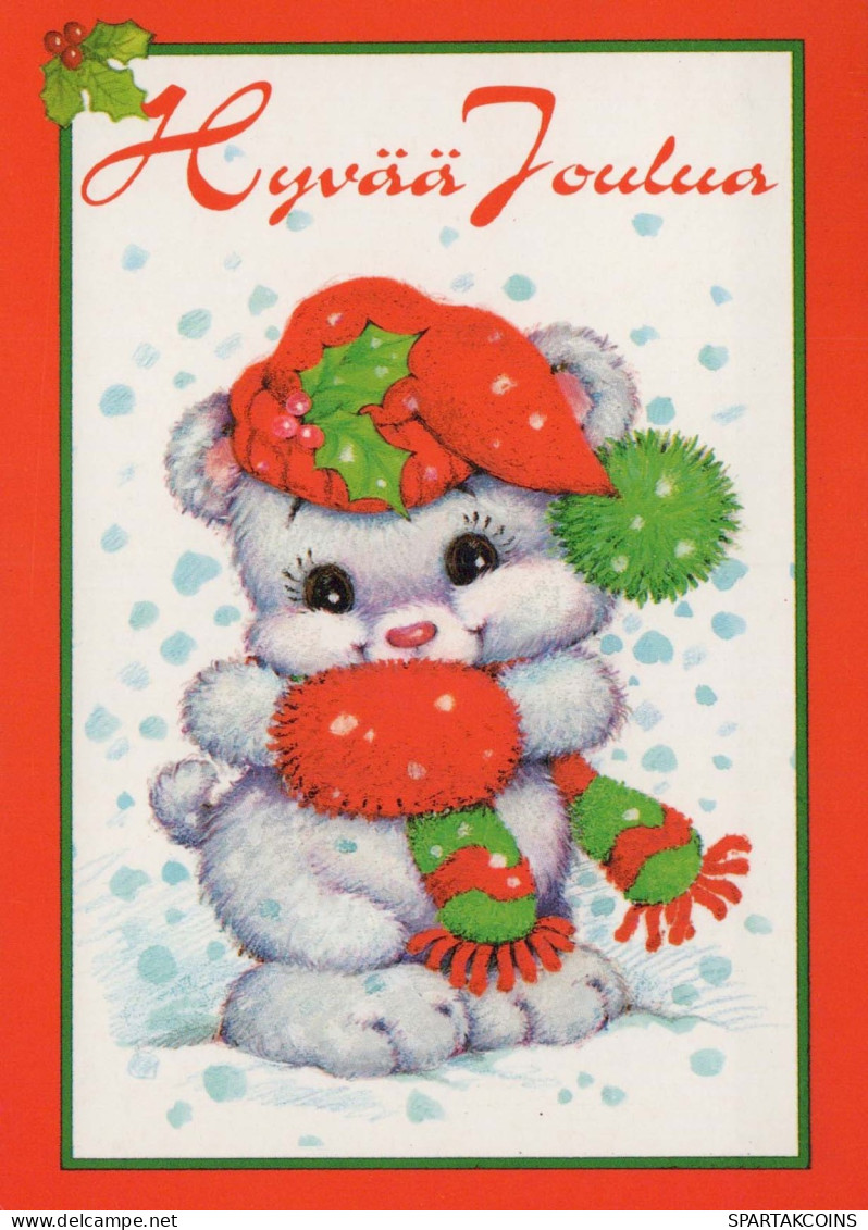 Neujahr Weihnachten GEBÄREN Vintage Ansichtskarte Postkarte CPSM #PAU728.DE - Neujahr