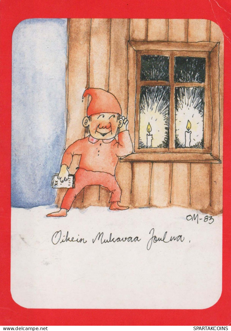 Neujahr Weihnachten GNOME Vintage Ansichtskarte Postkarte CPSM #PAU186.DE - Neujahr
