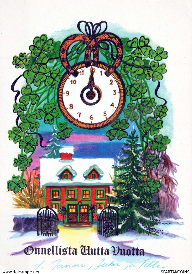 Neujahr Weihnachten TISCHUHR Vintage Ansichtskarte Postkarte CPSM #PAT747.DE - Neujahr