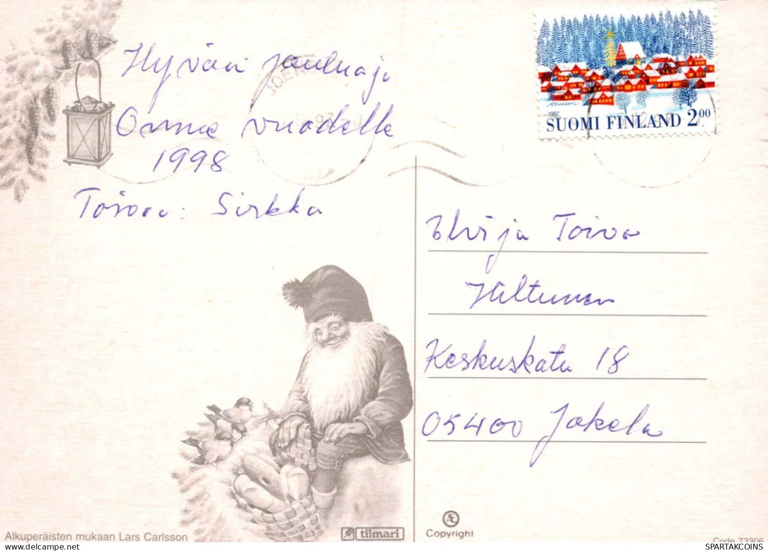 Neujahr Weihnachten GNOME Vintage Ansichtskarte Postkarte CPSM #PAU121.DE - Neujahr