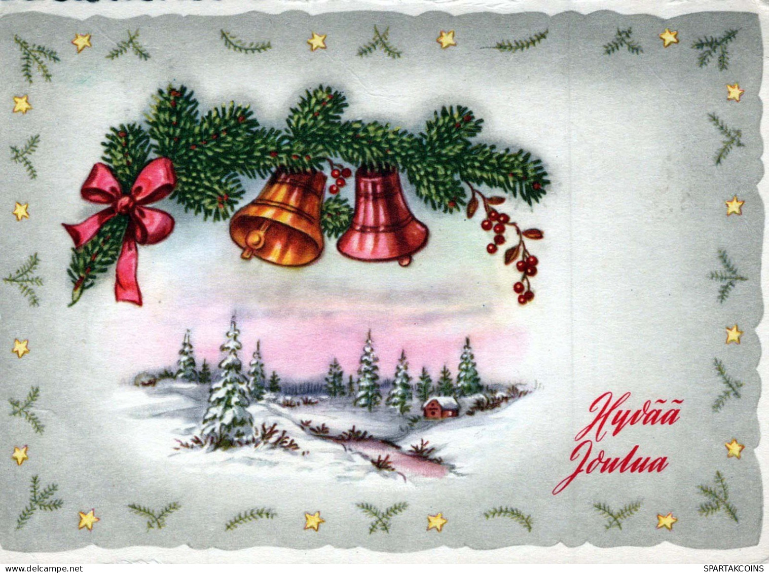 Neujahr Weihnachten BELL Vintage Ansichtskarte Postkarte CPSM #PAT439.DE - Neujahr