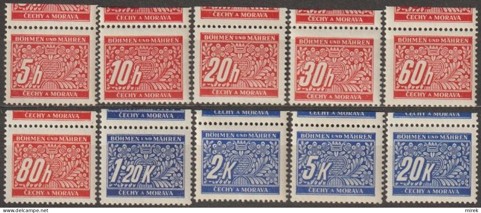 011/ Pof. DL 1-4,7-9,11-12,14; Cut Stamps - Unused Stamps