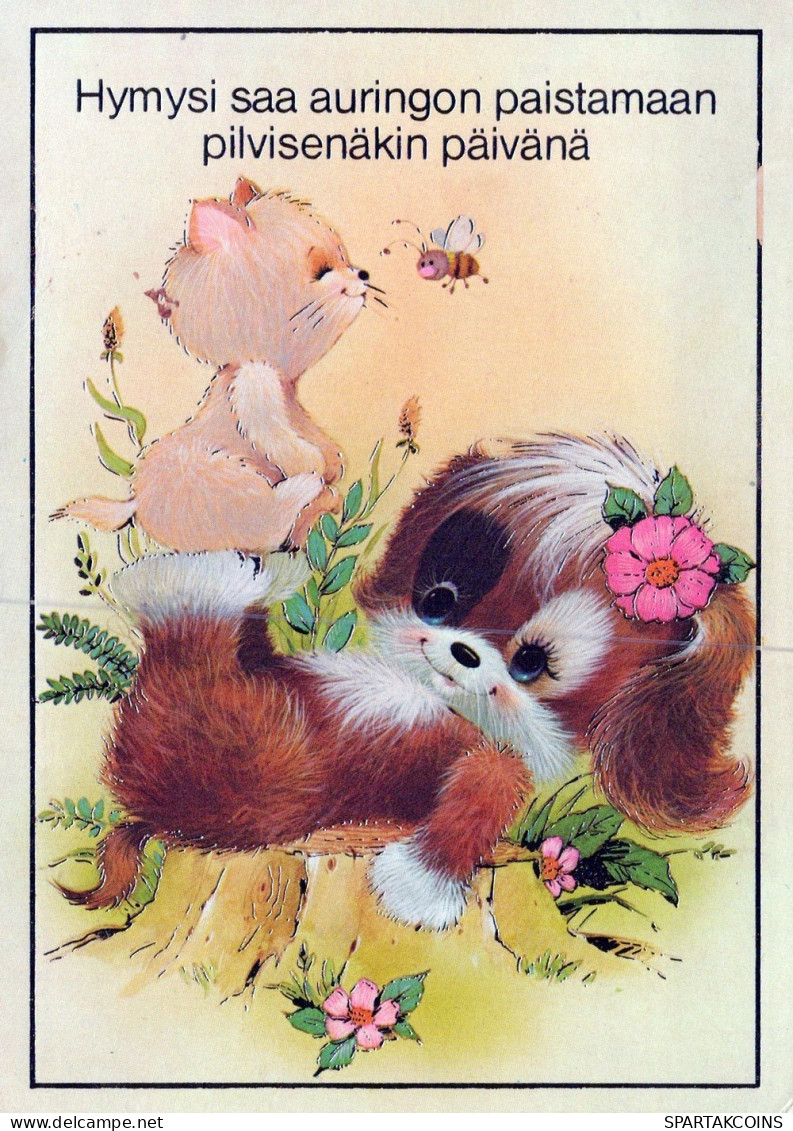 HUND UND KATZETier Vintage Ansichtskarte Postkarte CPSM #PAM040.DE - Hunde