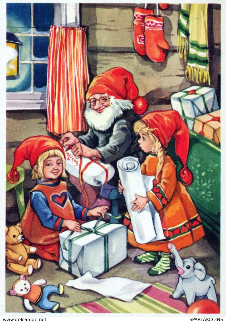 WEIHNACHTSMANN SANTA CLAUS KINDER WEIHNACHTSFERIEN Vintage Postkarte CPSM #PAK291.DE - Santa Claus