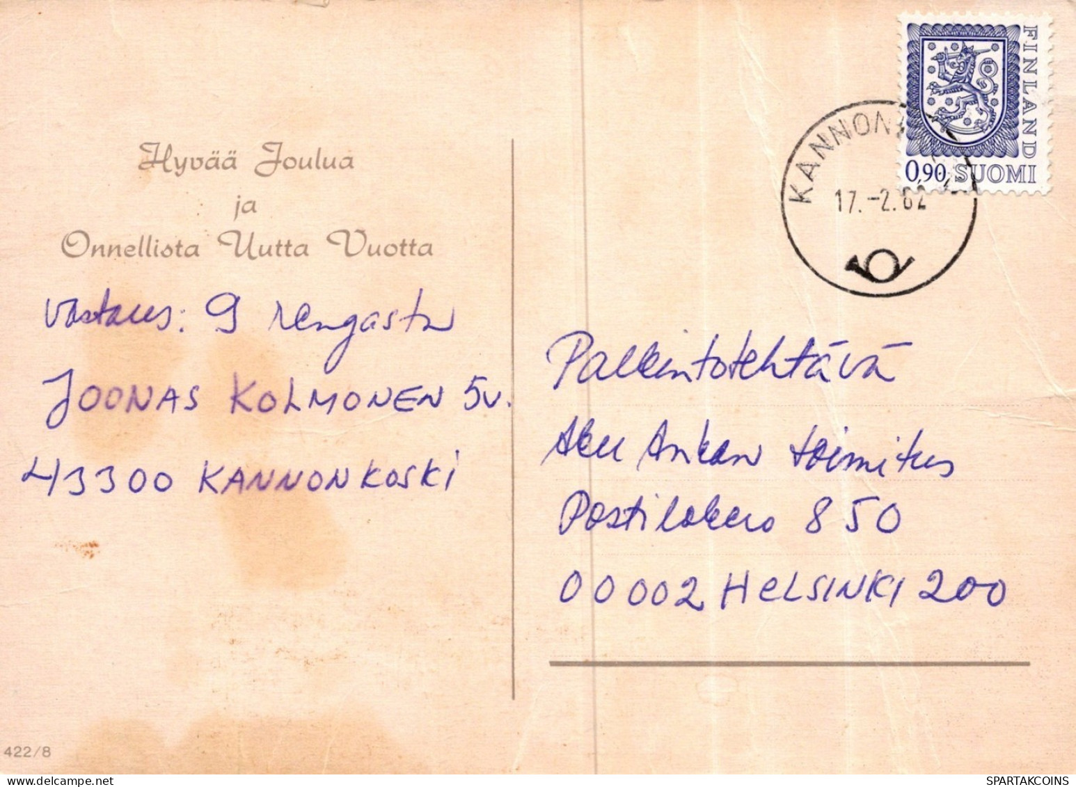 WEIHNACHTSMANN SANTA CLAUS WEIHNACHTSFERIEN Vintage Postkarte CPSM #PAK433.DE - Santa Claus