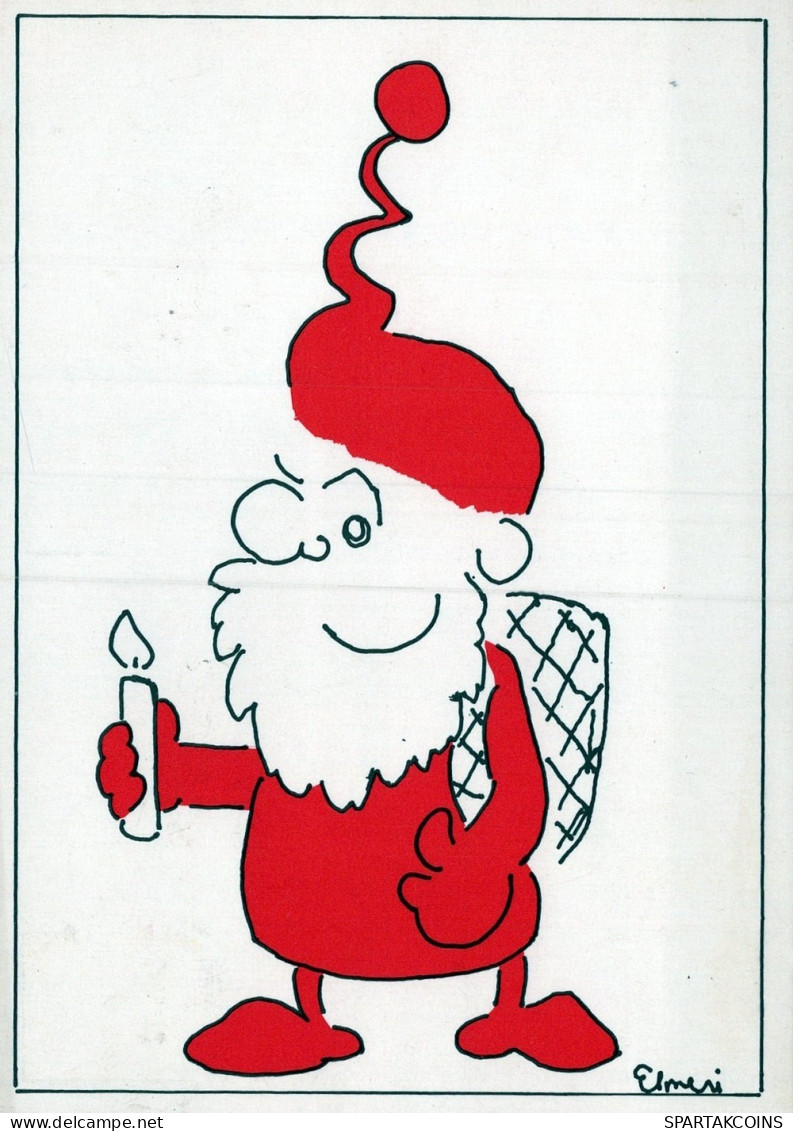 WEIHNACHTSMANN SANTA CLAUS WEIHNACHTSFERIEN Vintage Postkarte CPSM #PAK561.DE - Kerstman