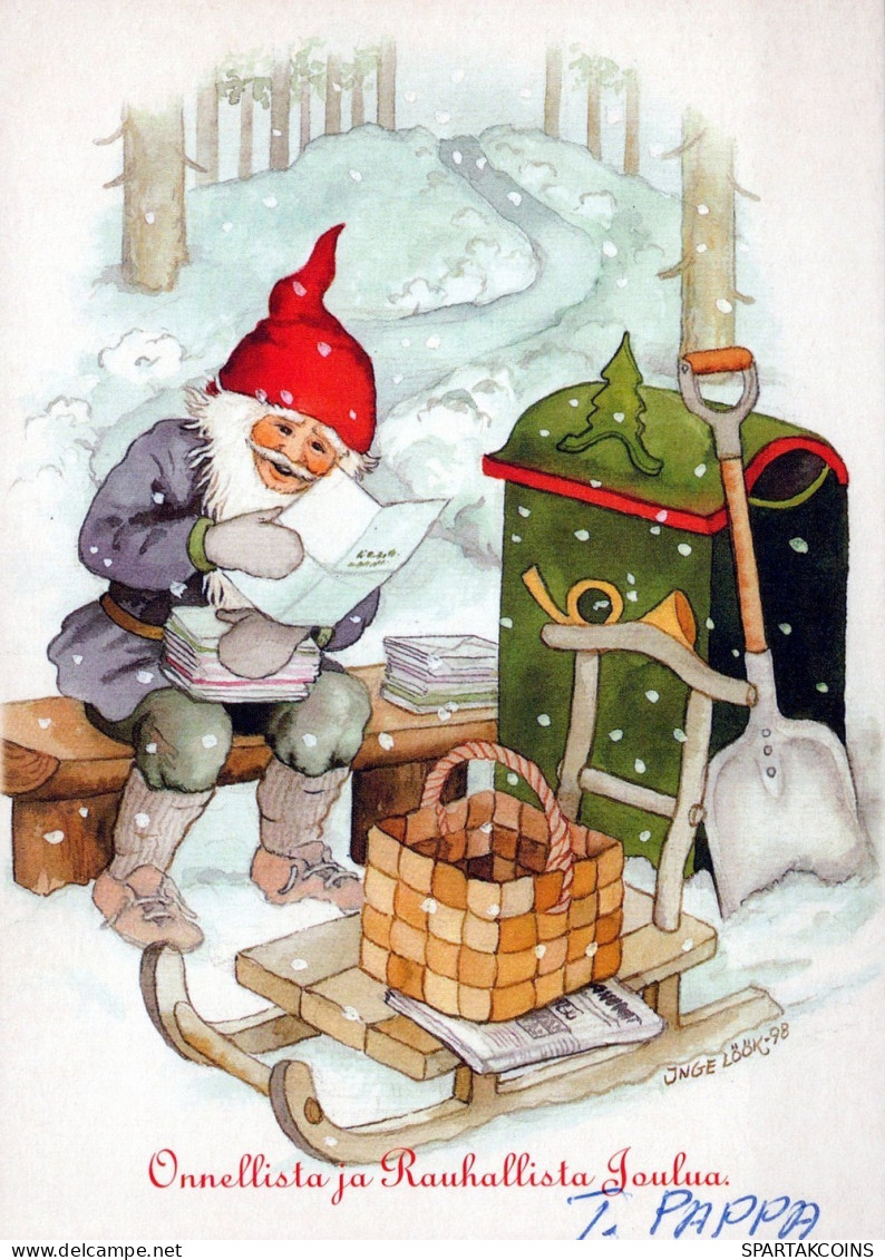 WEIHNACHTSMANN SANTA CLAUS WEIHNACHTSFERIEN Vintage Postkarte CPSM #PAK066.DE - Santa Claus