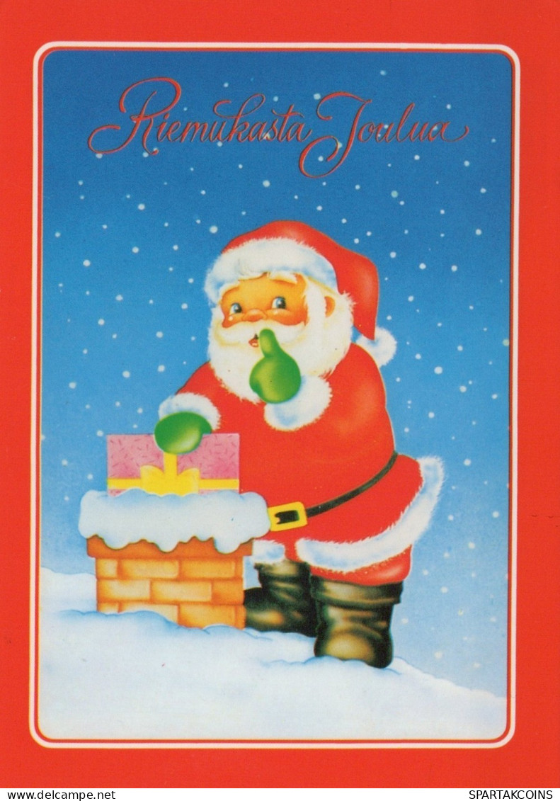 WEIHNACHTSMANN SANTA CLAUS WEIHNACHTSFERIEN Vintage Postkarte CPSM #PAJ722.DE - Kerstman