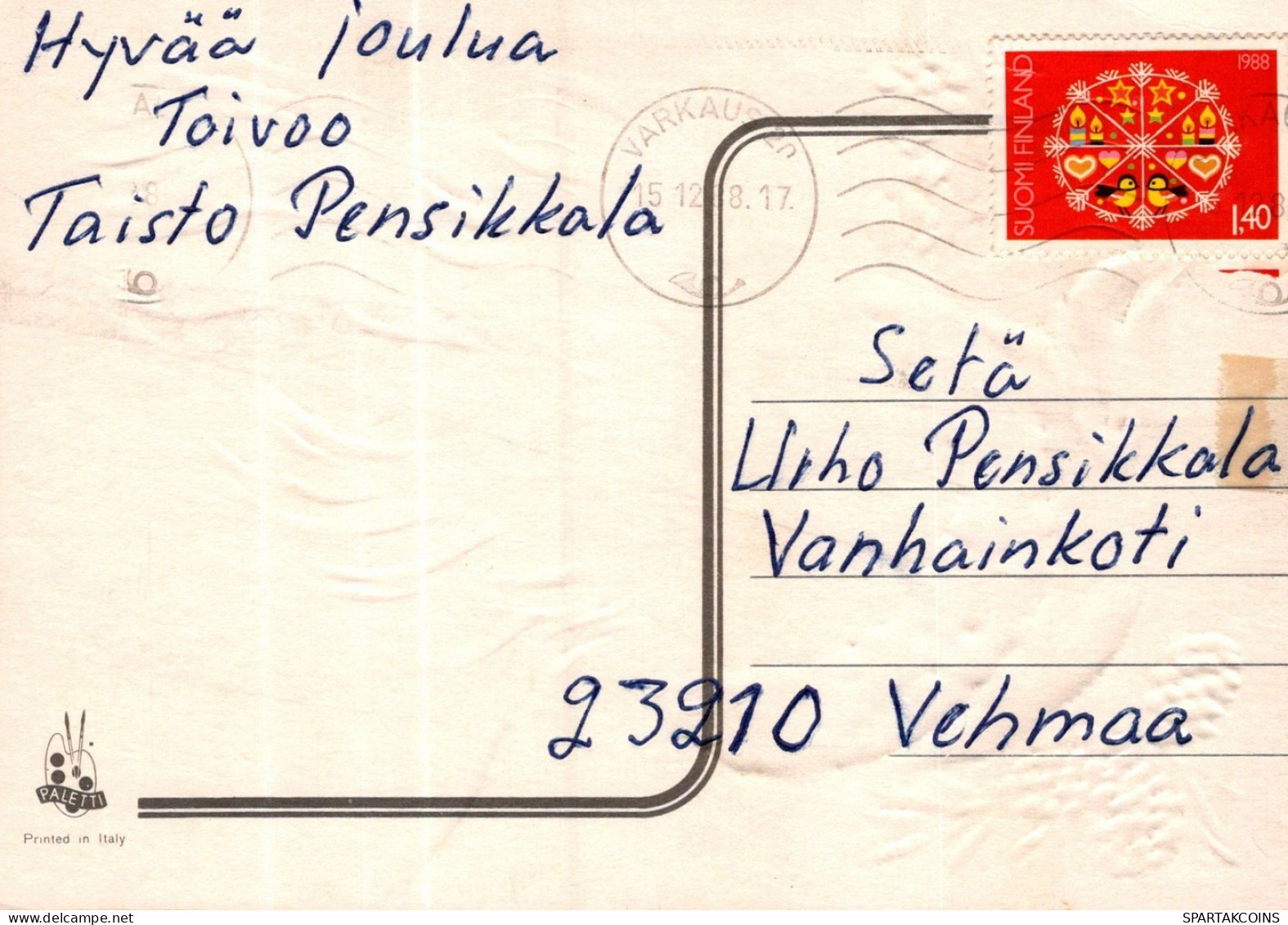 WEIHNACHTSMANN SANTA CLAUS WEIHNACHTSFERIEN Vintage Postkarte CPSM #PAJ859.DE - Kerstman