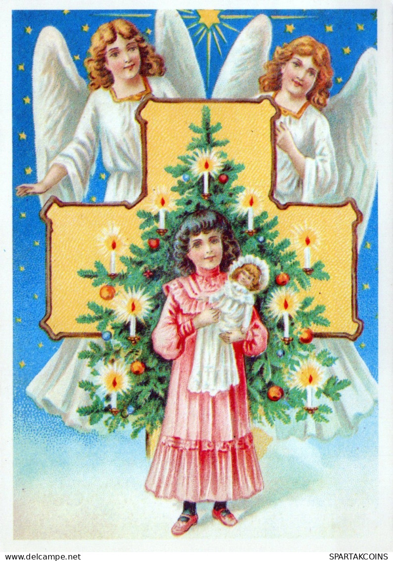 ENGEL WEIHNACHTSFERIEN Feiern & Feste Vintage Ansichtskarte Postkarte CPSM #PAG870.DE - Angeles