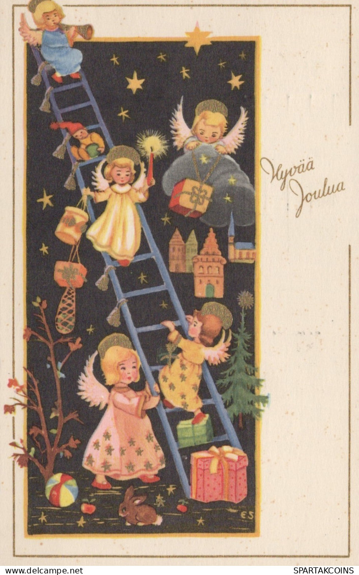 ENGEL WEIHNACHTSFERIEN Vintage Ansichtskarte Postkarte CPSMPF #PAG744.DE - Engelen