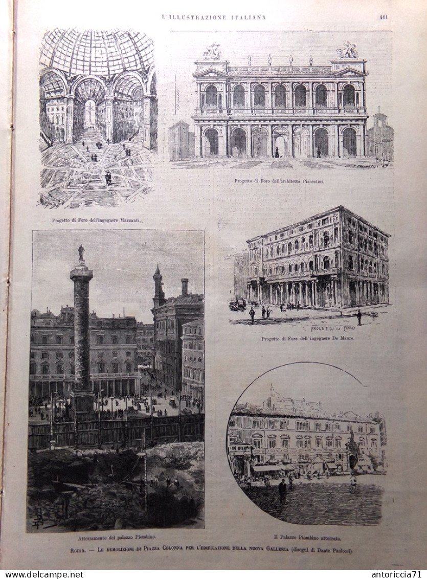 L'Illustrazione Italiana 15 Dicembre 1889 Casati Galofre Giarre Verdi Partenope - Avant 1900