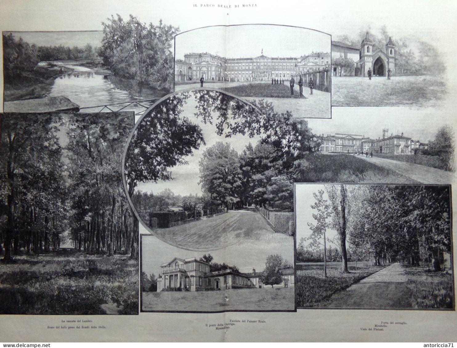 L'Illustrazione Italiana 20 Ottobre 1889 Parco Di Monza Liebig Niccolò Puccini - Avant 1900