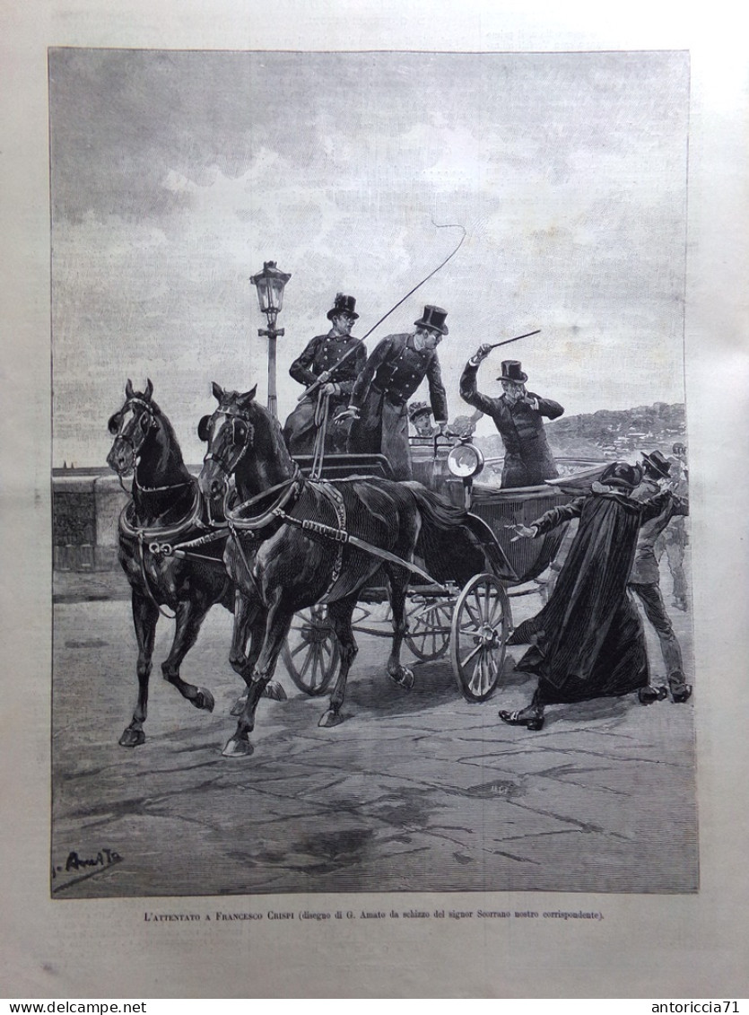 L'Illustrazione Italiana 29 Settembre 1889 Giusti Crispi Anversa Burns Balziglia - Vor 1900