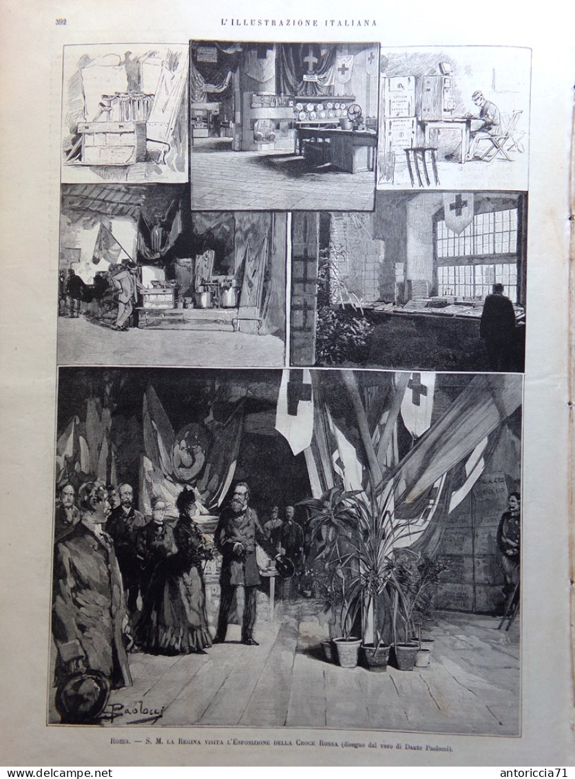 L'Illustrazione Italiana 23 Giugno 1889 Giordano Pellico Forte Keren Croce Rossa - Before 1900