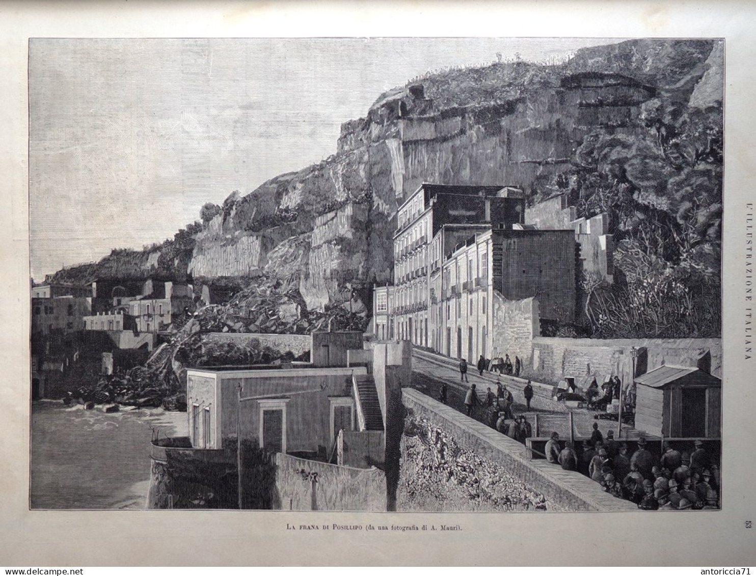 L'Illustrazione Italiana 20 Gennaio 1889 Frana Posillipo Asrael Franchetti Scala - Before 1900