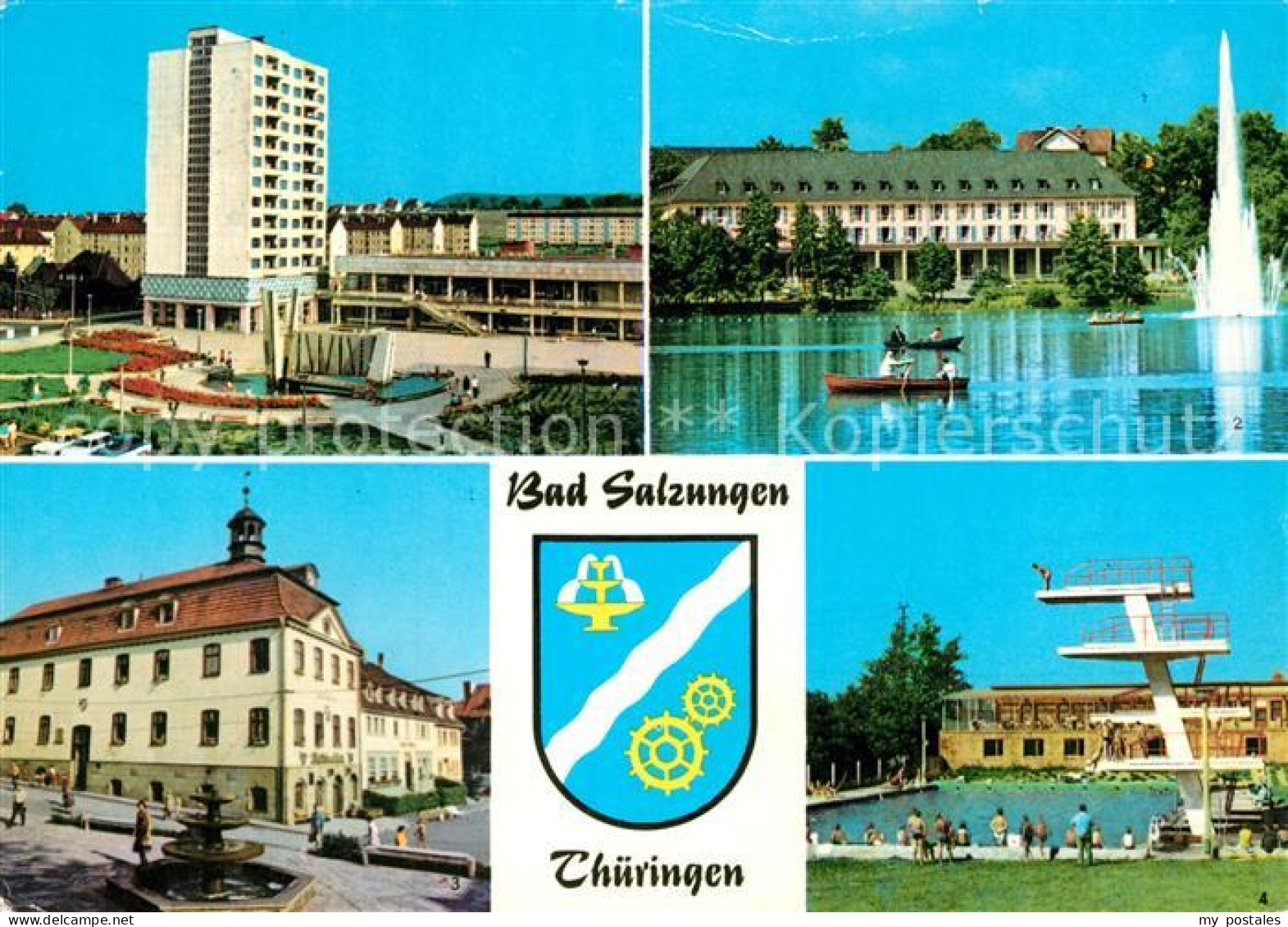 72936430 Bad Salzungen Leninplatz Kurhaus Am Burgsee Rathaus Markt Schwimmbad Wa - Bad Salzungen