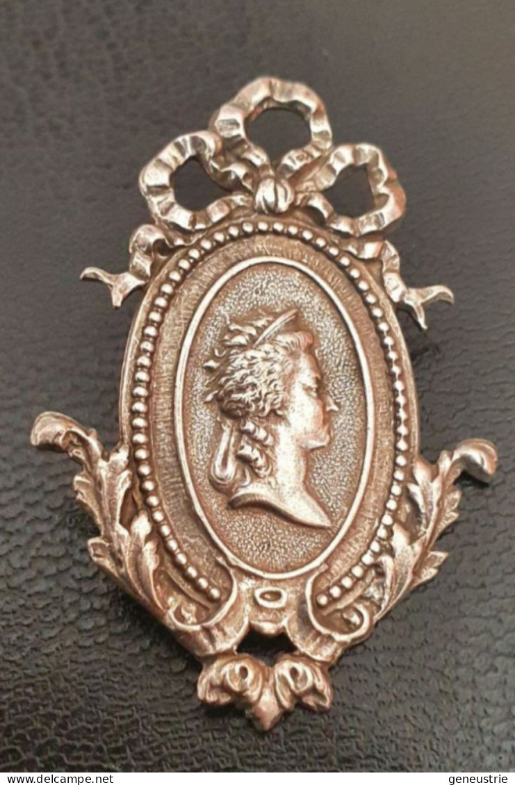 Très Belle Broche Royaliste De Revers De Veston (type Pin's) "Reine Marie-Antoinette" - Personajes Célebres