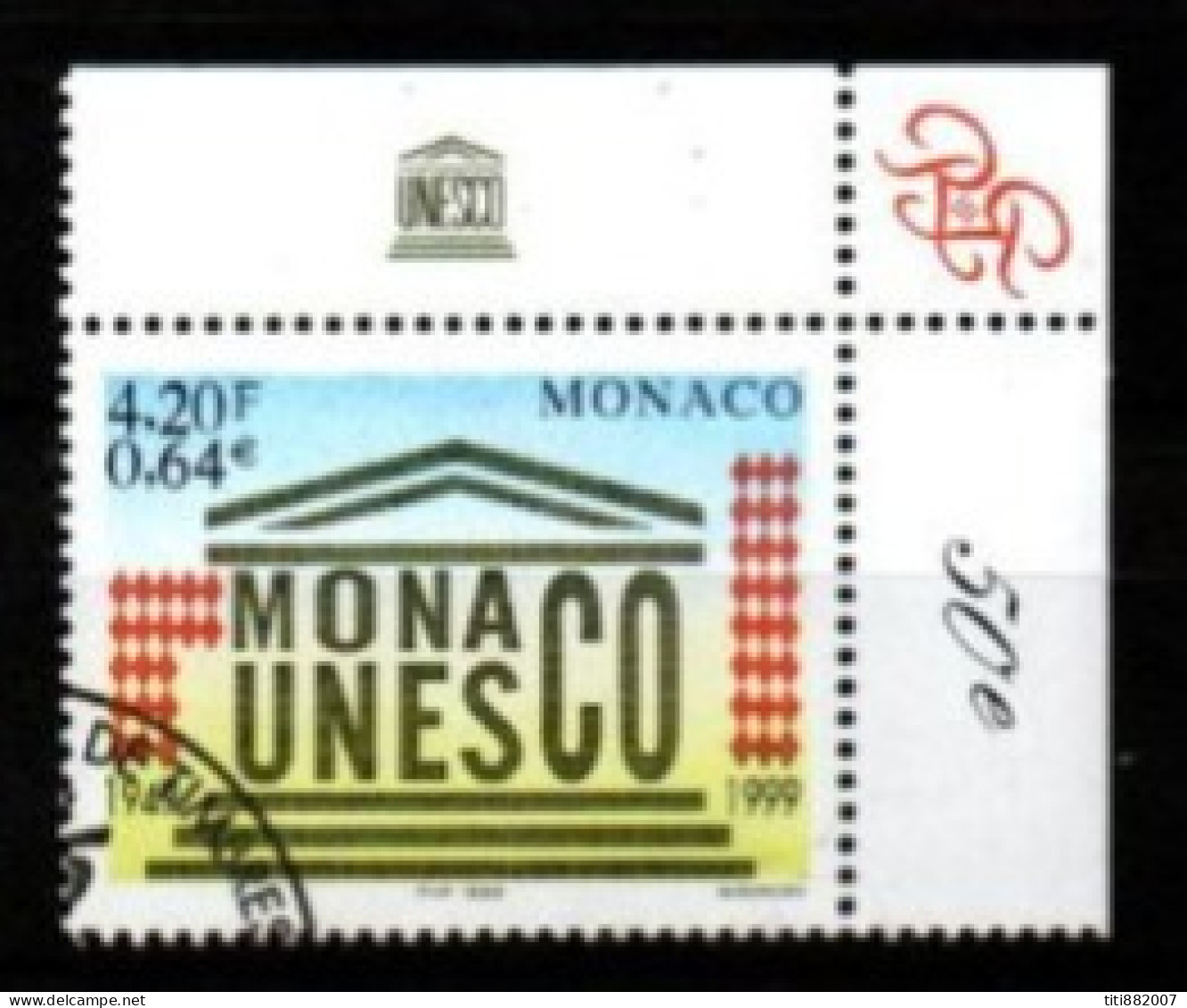 MONACO   -  1999 .  Y&T N° 2213 Oblitéré.   UNESCO - Used Stamps